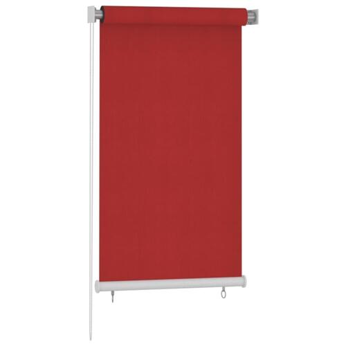 Udendørs rullegardin 80x140 cm HDPE rød