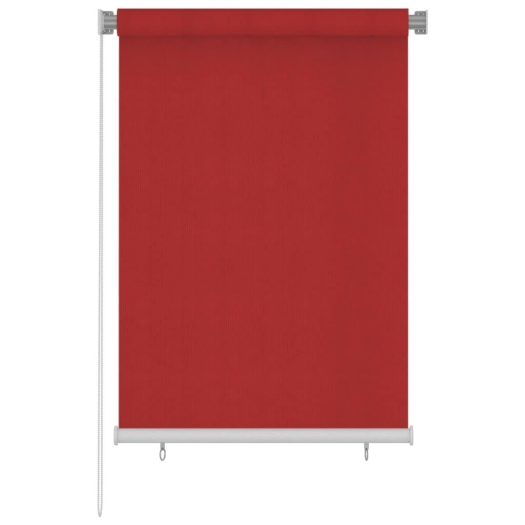 Udendørs rullegardin 100x140 cm HDPE rød