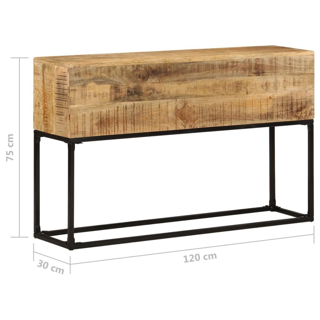 Konsolbord 120x30x75 cm ru mangotræ