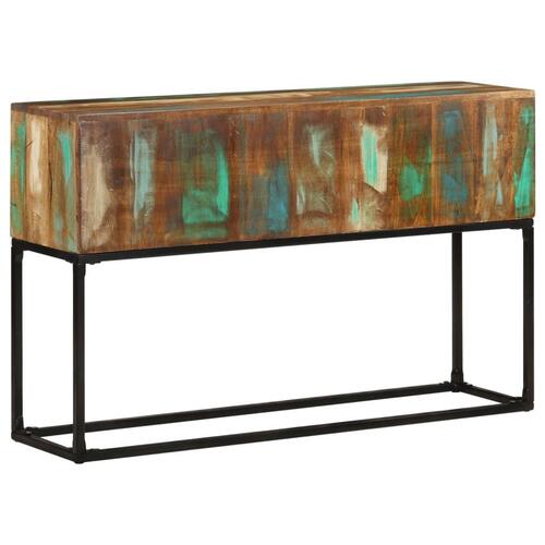 Konsolbord 120x30x75 cm massivt genbrugstræ