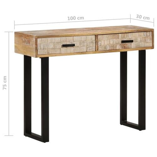 Konsolbord 100x30x75 cm massivt mangotræ