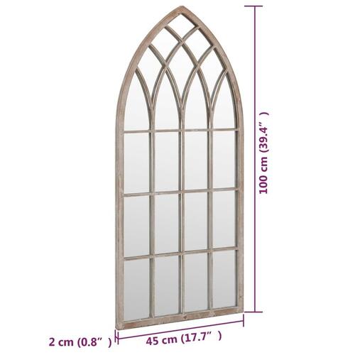 Spejl 100x45 cm jern sandfarvet