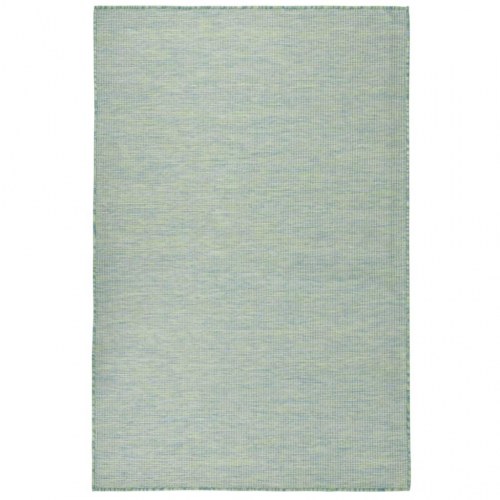Fladvævet udendørstæppe 100×300 cm - turkis