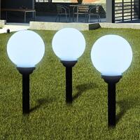 Udendørslamper 3 stk. LED 20 cm med jordspyd