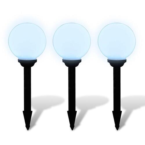 Udendørslamper 3 stk. LED 20 cm med jordspyd