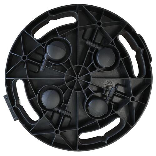 Plantevogn med hjul 30 cm i diameter 170 kg sort