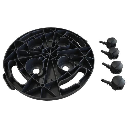 Plantevogn med hjul 30 cm i diameter 170 kg sort