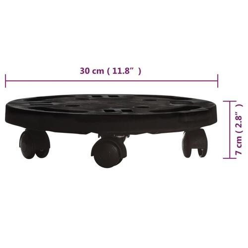 Plantevogn med hjul 30 cm i diameter 170 kg sort