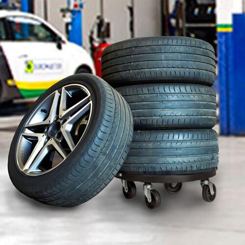 Plantevogn med hjul 40 cm i diameter 275 kg sort