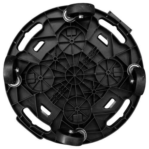 Plantevogn med hjul 40 cm i diameter 275 kg sort