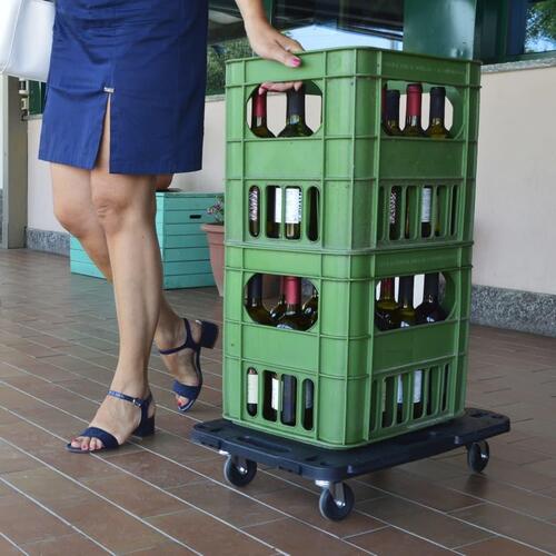 Transportvogn 58x38x12 cm PP sort