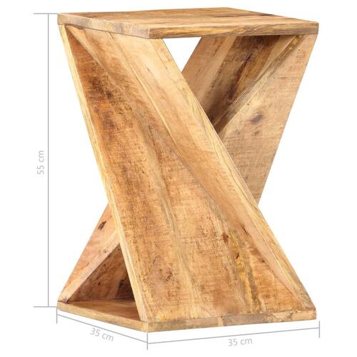 Sidebord 35x35x55 cm massivt mangotræ