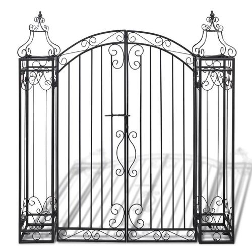 Dekorativ haveport smedejern 122 x 20,5 x 134 cm