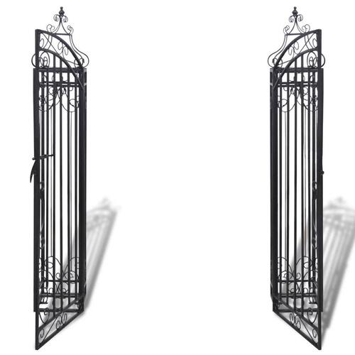 Dekorativ haveport smedejern 122 x 20,5 x 134 cm