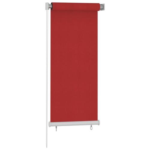 Udendørs rullegardin 60x140 cm HDPE rød