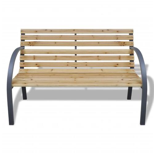 Havebænk 120 cm træ og jern