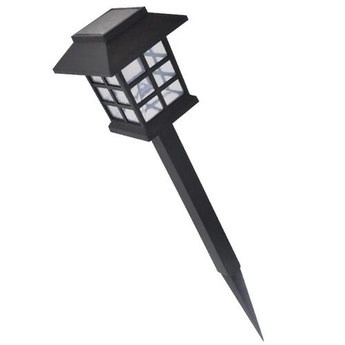 Soldrevet LED lampesæt med spyd 12 stk. 8,6 x 8,6 x 38 cm