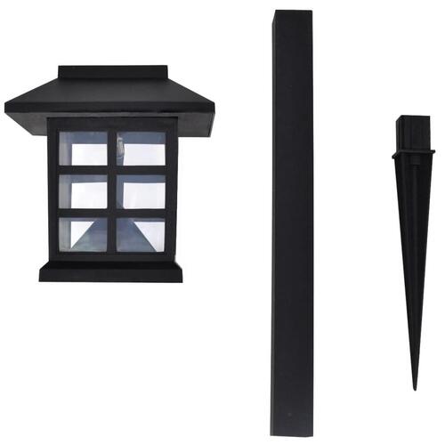 Soldrevet LED lampesæt med spyd 12 stk. 8,6 x 8,6 x 38 cm