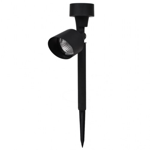 Soldrevne LED-spotlights 12 stk. sort