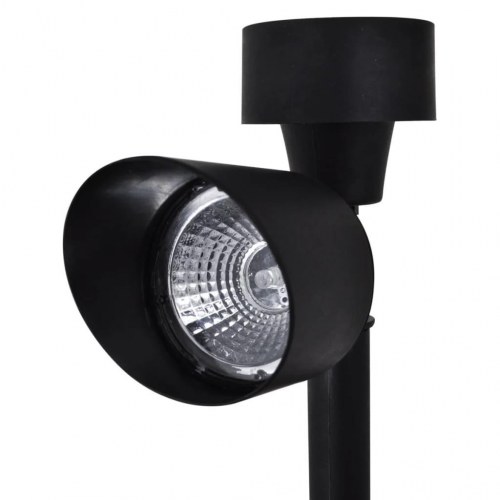 Soldrevne LED-spotlights 12 stk. sort