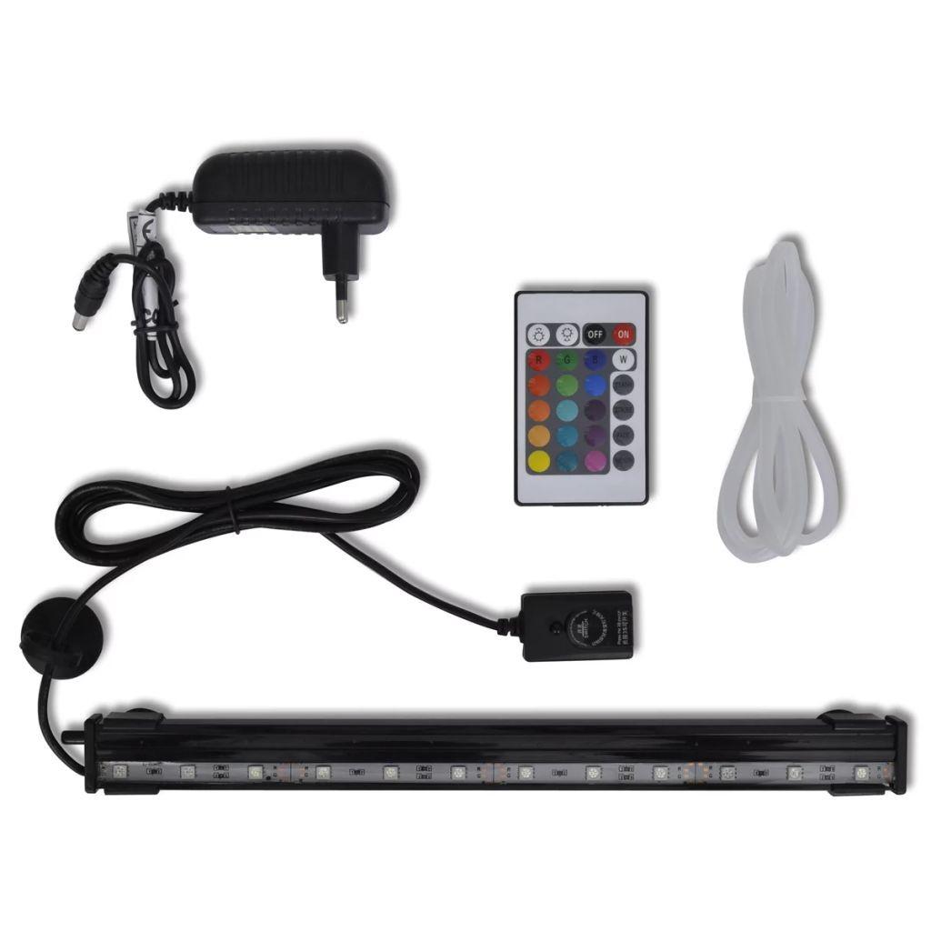 LED-undervandslampe til akvarie 32 cm boblefunktion RGB-farver