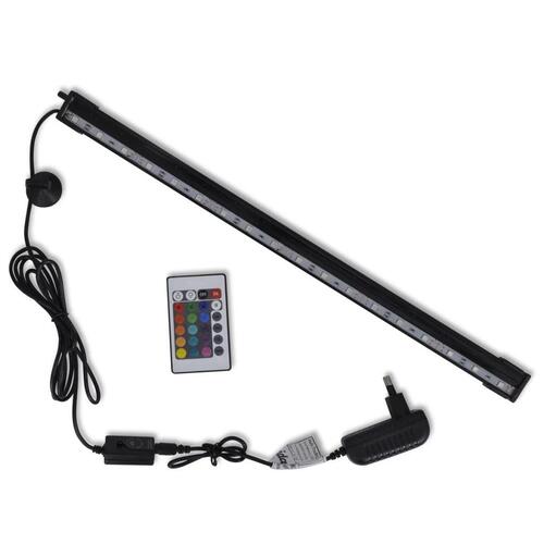 LED-akvarielampe med boblefunktion 48 cm RGB-farver