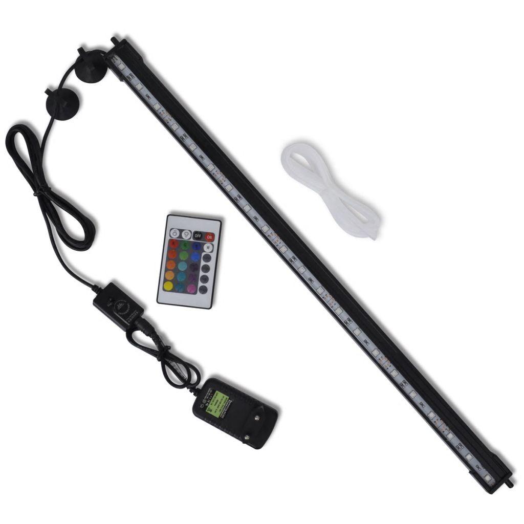 LED-akvarielampe med boblefunktion 56,5 cm RGB-farver