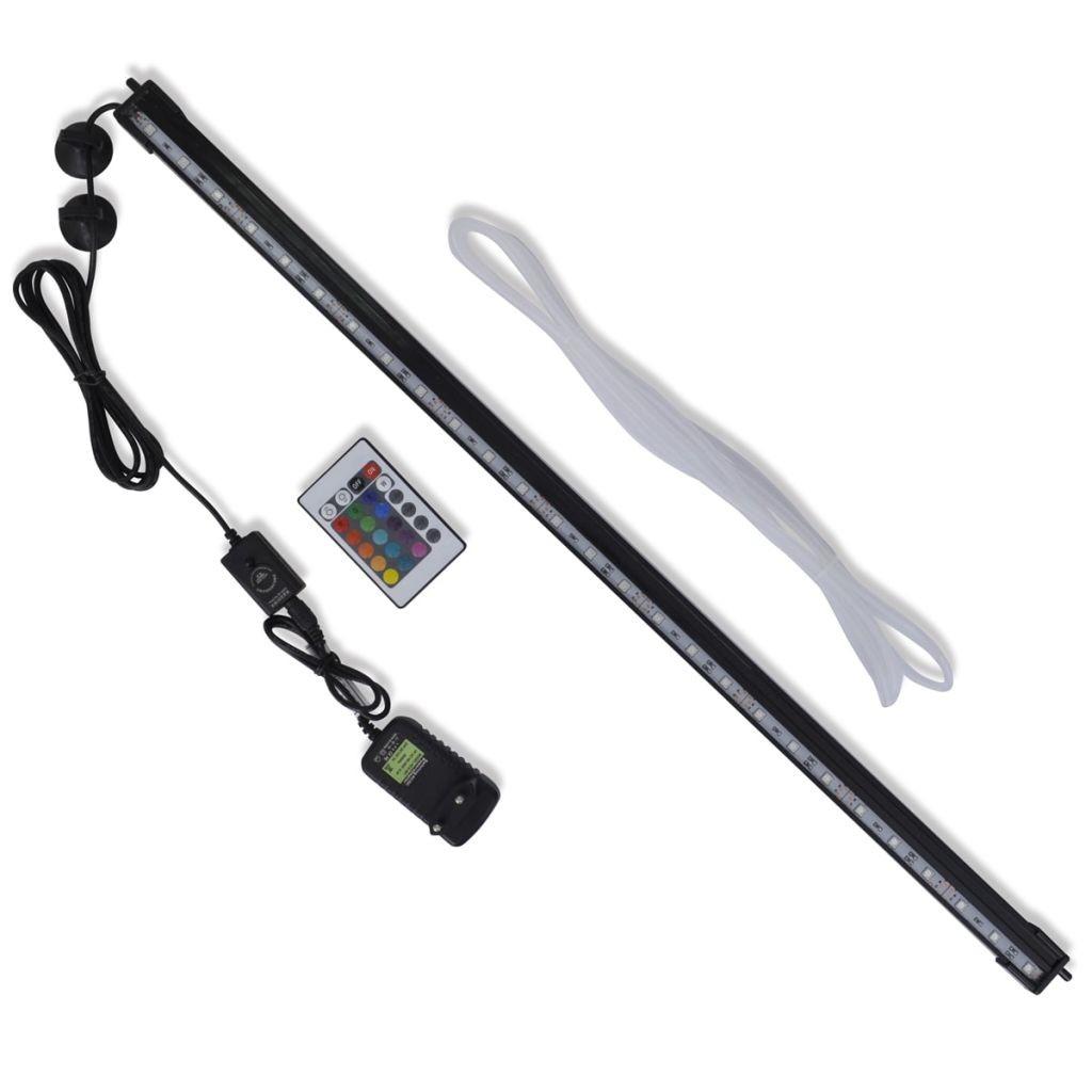 LED-akvarielampe med boblefunktion 71 cm RGB-farver