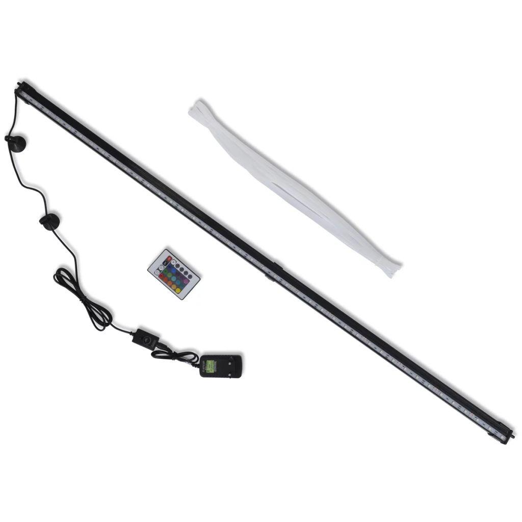 LED-akvarielampe med boblefunktion 107 cm RGB-farver
