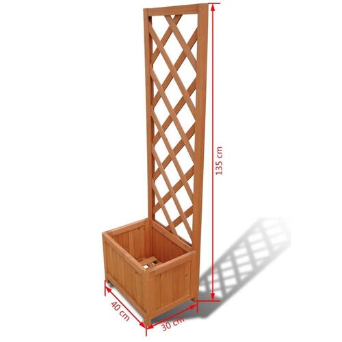 Plantekasse med espalier 40 x 30 x 135 cm
