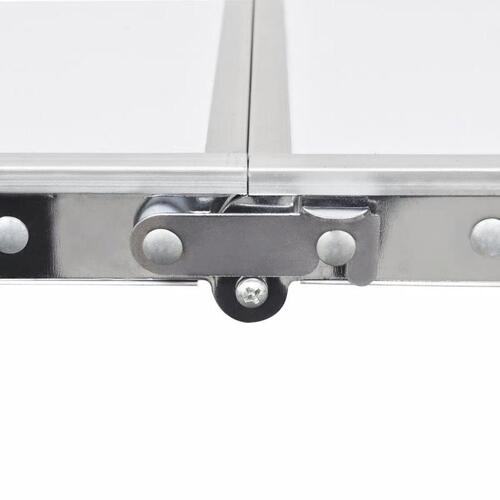 Sammenklappeligt campingbord justérbart aluminium 120 x 60 cm