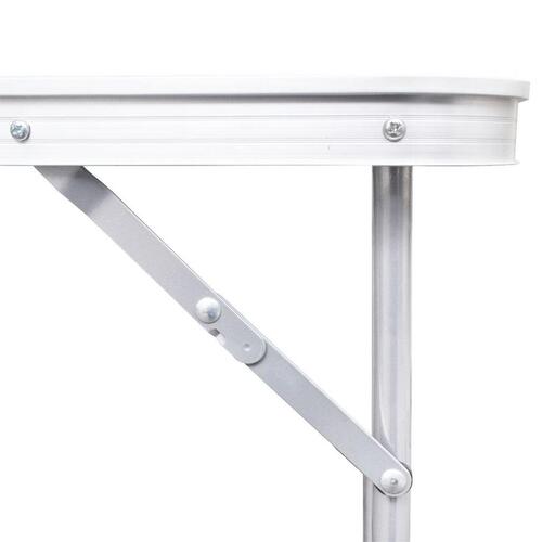 Sammenklappeligt campingbord justérbart aluminium 120 x 60 cm