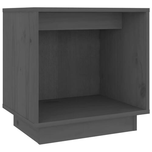 Sengeborde 2 stk. 40x30x40 cm massivt fyrretræ grå