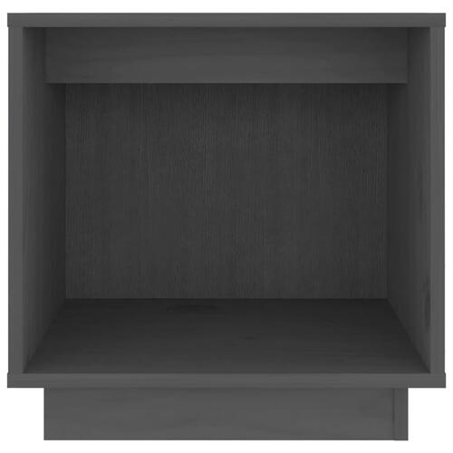 Sengeborde 2 stk. 40x30x40 cm massivt fyrretræ grå