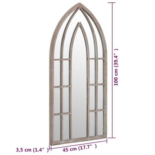 Spejl 100x45 cm jern sandfarvet