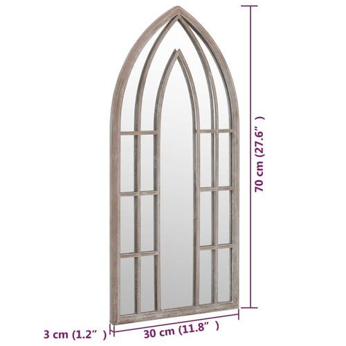 Spejl 70x30 cm jern sandfarvet