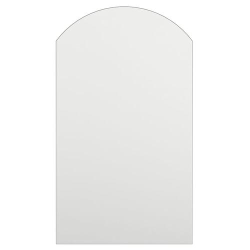 Spejl med LED-lamper 70x40 cm buet glas