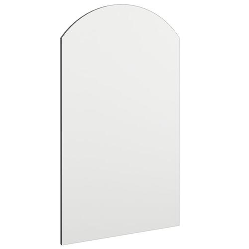 Spejl med LED-lamper 70x40 cm buet glas