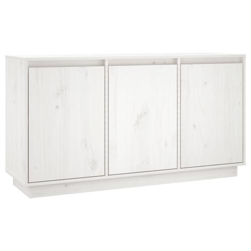 Skænk 111x34x60 cm massivt fyrretræ hvid