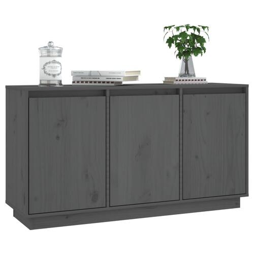 Skænk 111x34x60 cm massivt fyrretræ grå