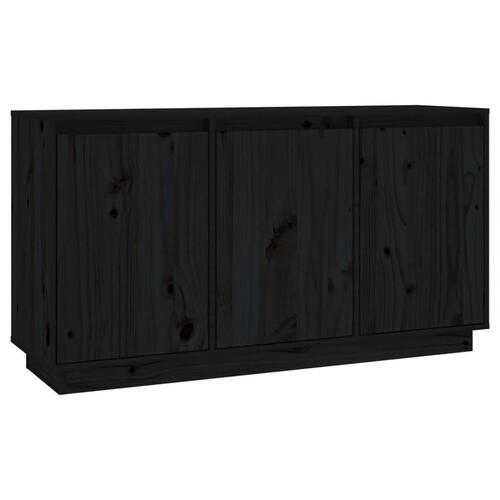 Skænk 111x34x60 cm massivt fyrretræ sort