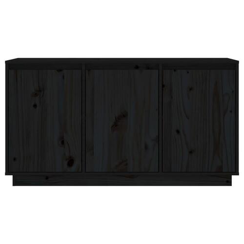 Skænk 111x34x60 cm massivt fyrretræ sort