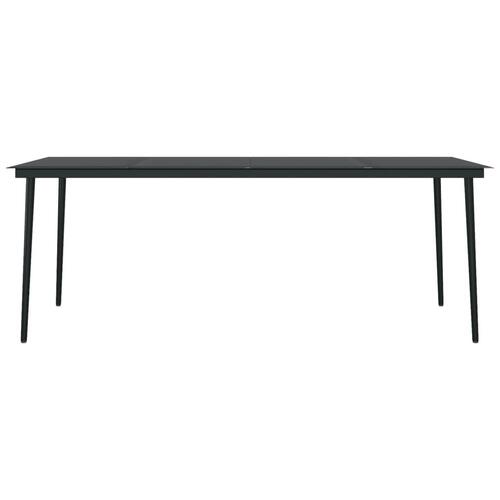 Spisebordssæt til haven 7 dele med hynder polyrattan og glas