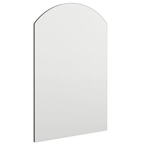 Spejl med LED-lamper 60x40 cm buet glas