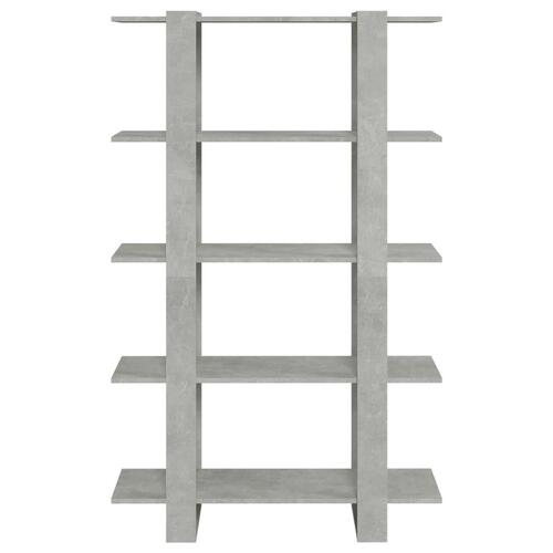 Bogreol/rumdeler 100x30x160 cm betongrå