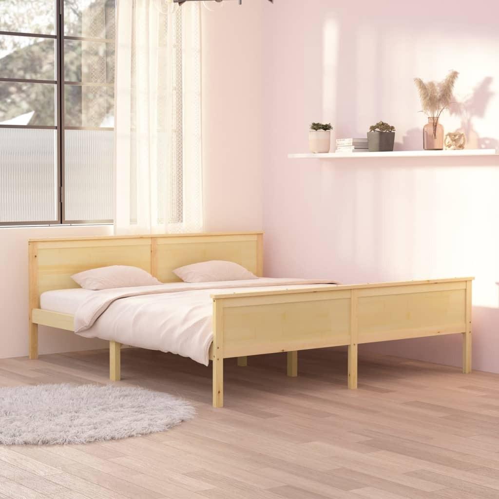 Sengeramme 180x200 cm massivt fyrretræ