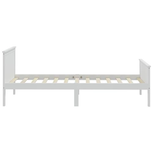 Sengestel 100x200 cm massivt fyrretræ hvid