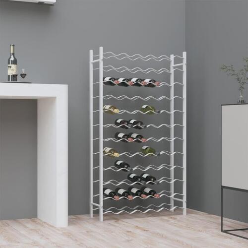 Vinreol til 72 flasker metal hvid