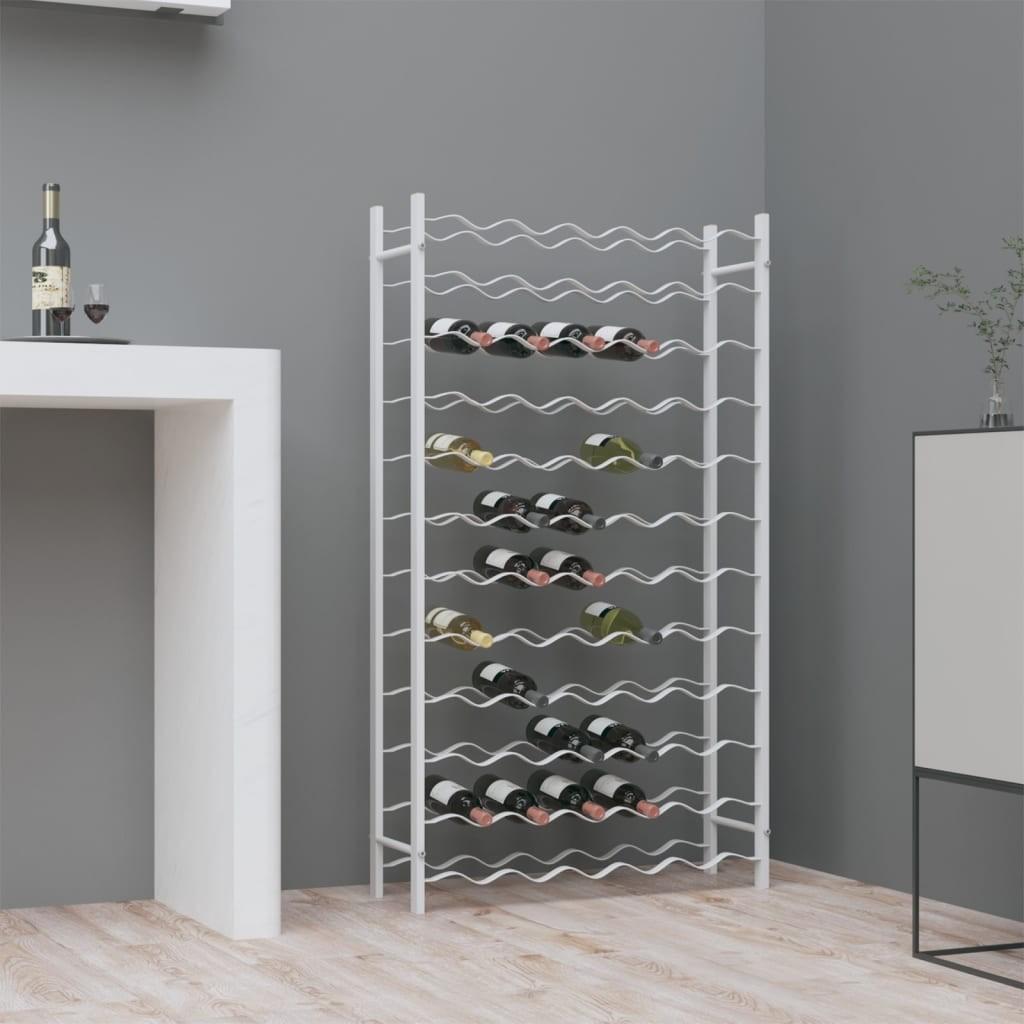 Vinreol til 72 flasker metal hvid