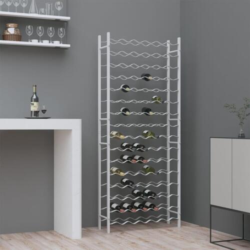 Vinreol til 96 flasker metal hvid